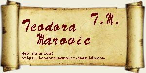 Teodora Marović vizit kartica